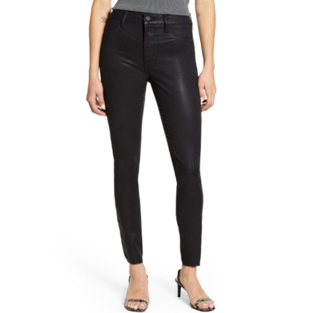 Articles of Society Black Leather Coated Jeans